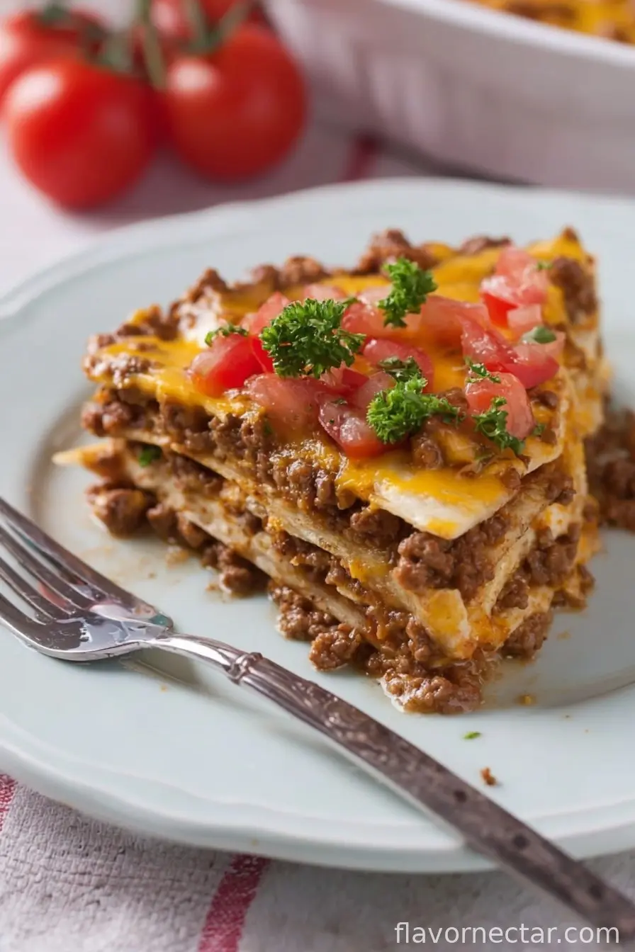 Taco Casserole With Tortillas