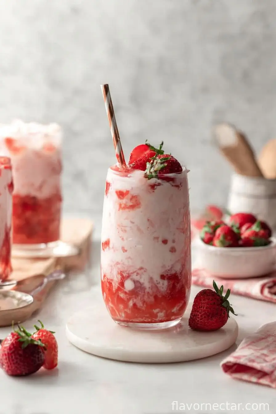 Vegan Korean Strawberry Milk