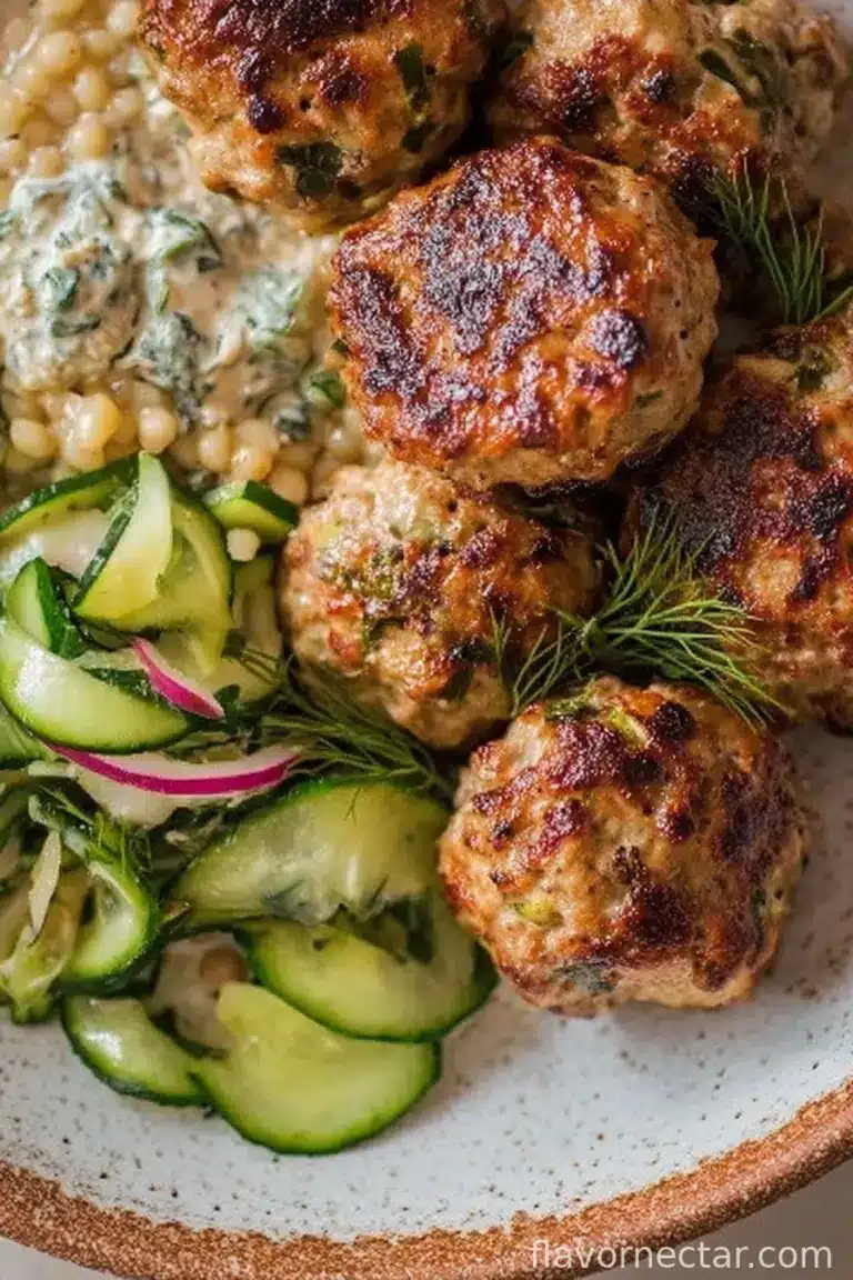 Herby Greek Chicken Meatballs