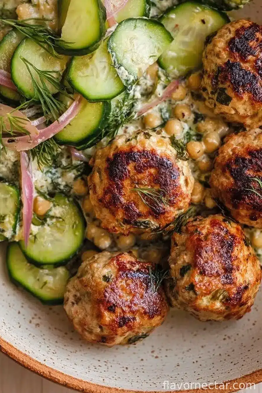 Herby Greek Chicken Meatballs