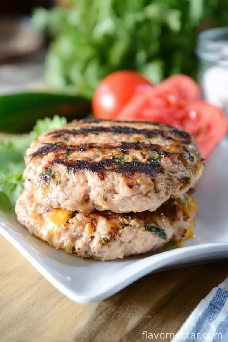 Jalapeño Cheddar Turkey Burgers