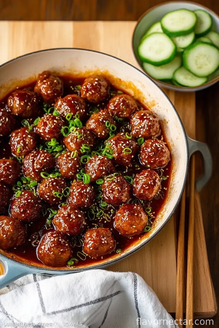 Lazy Korean BBQ Meatballs