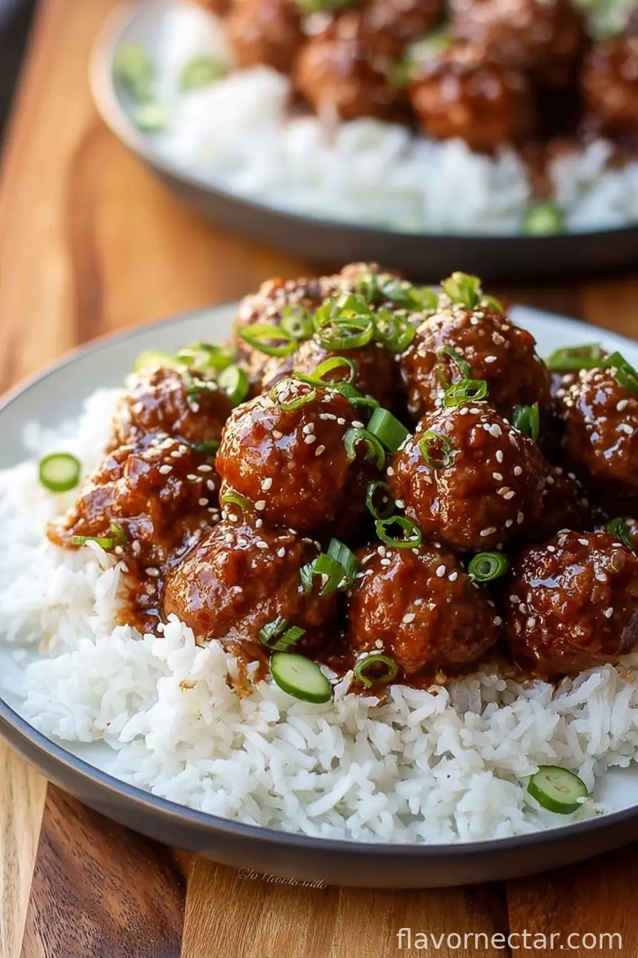 Lazy Korean BBQ Meatballs