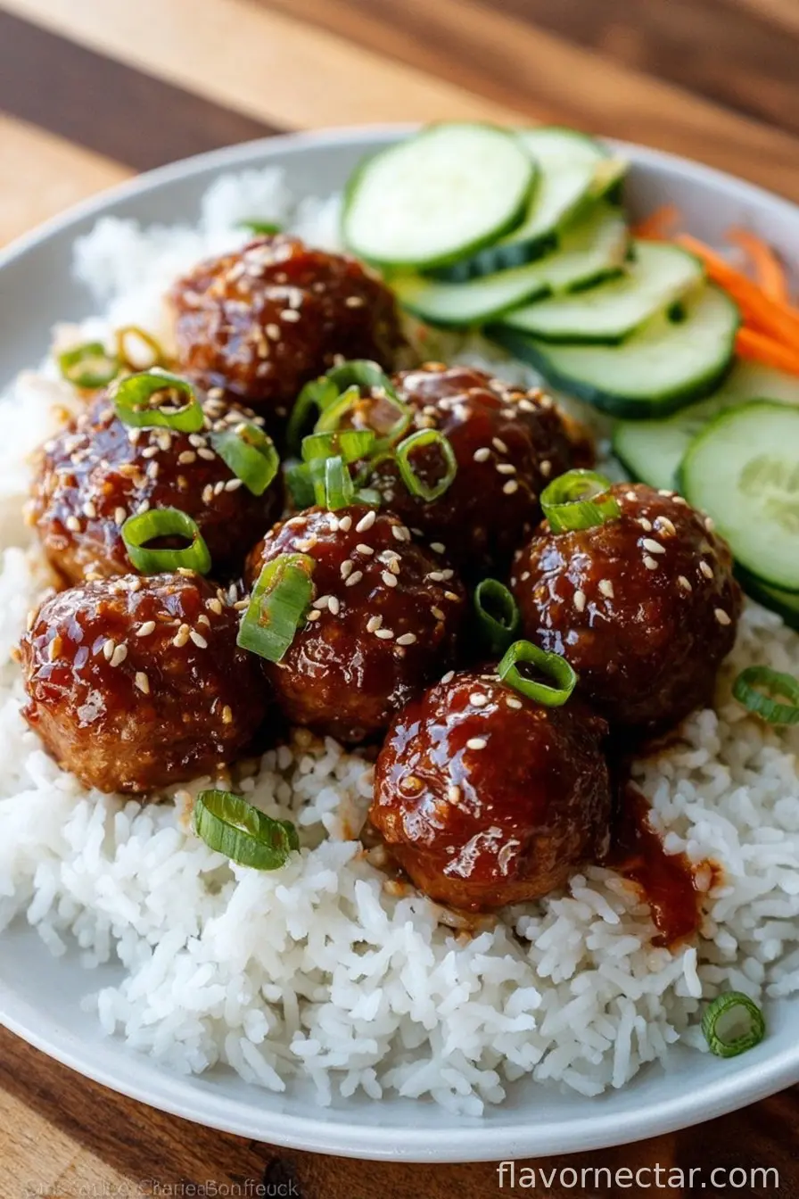 Lazy Korean BBQ Meatballs