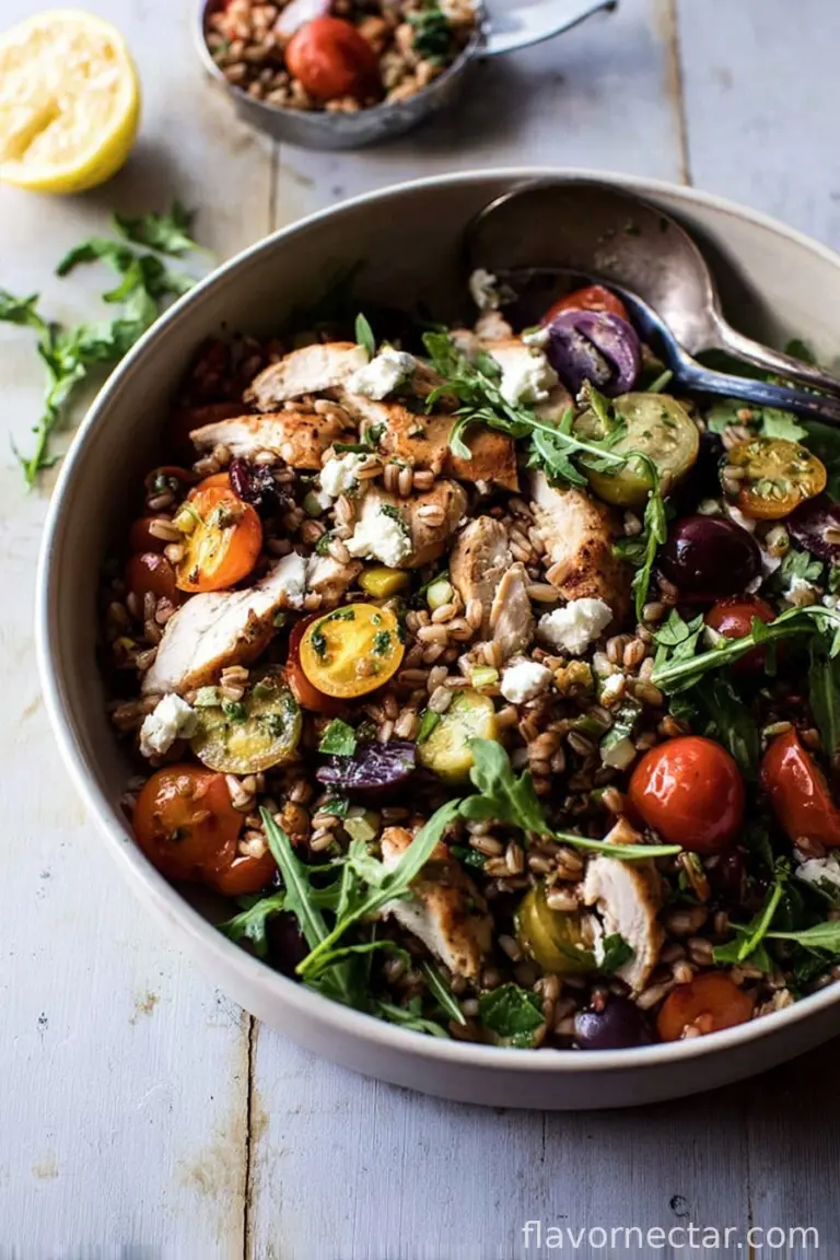 Mediterranean Chicken and Farro Salad