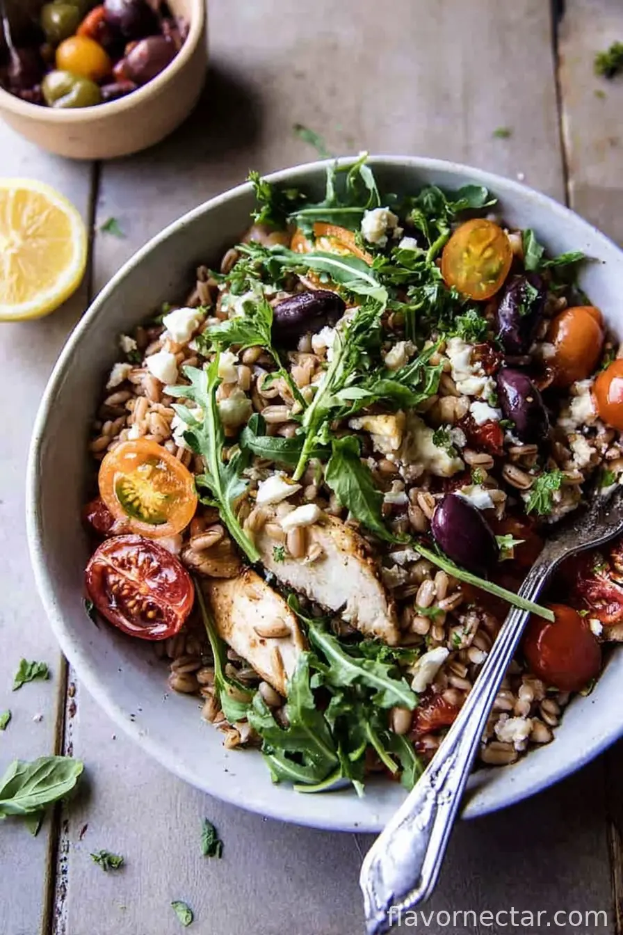 Mediterranean Chicken and Farro Salad