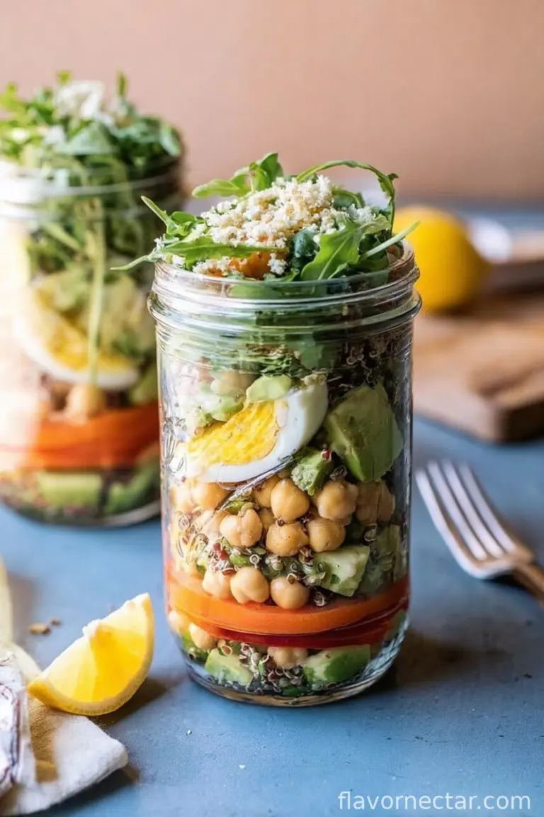 Mediterranean Chickpea and Egg Salad Jars