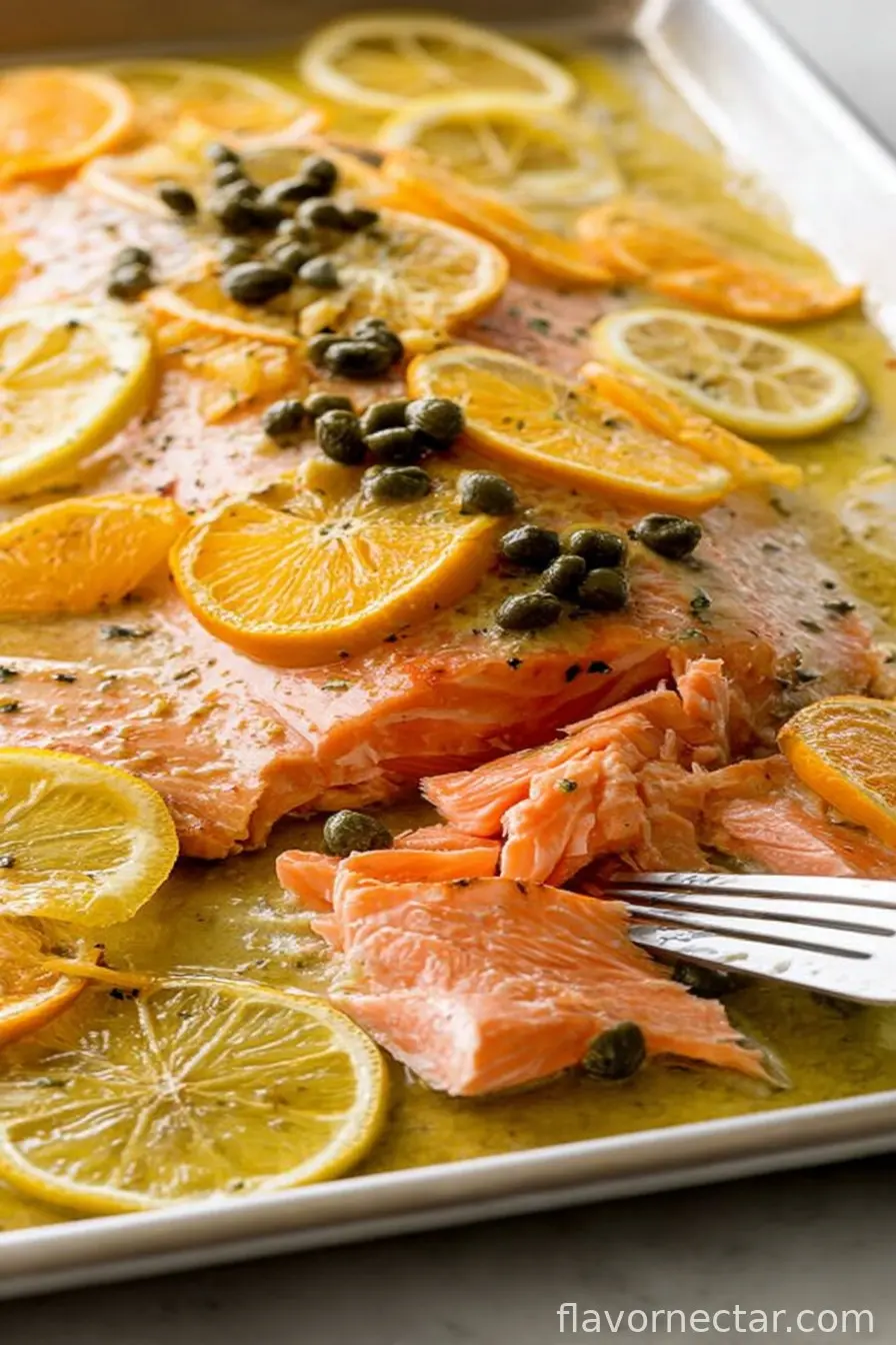 Slow Roasted Salmon with Citrus and Capers