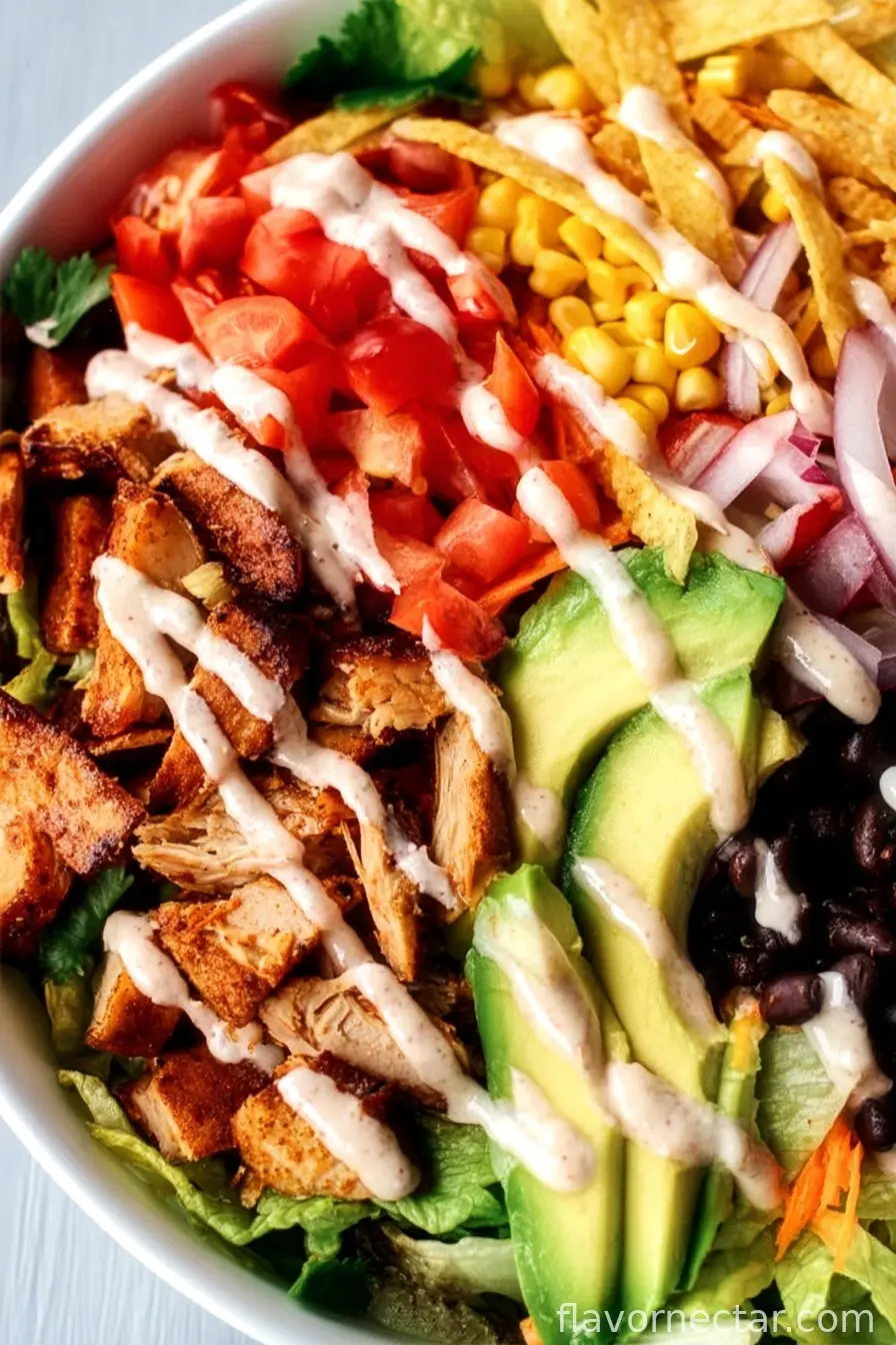 Spicy Southwest Salad (with Spicy Ranch Dressing)