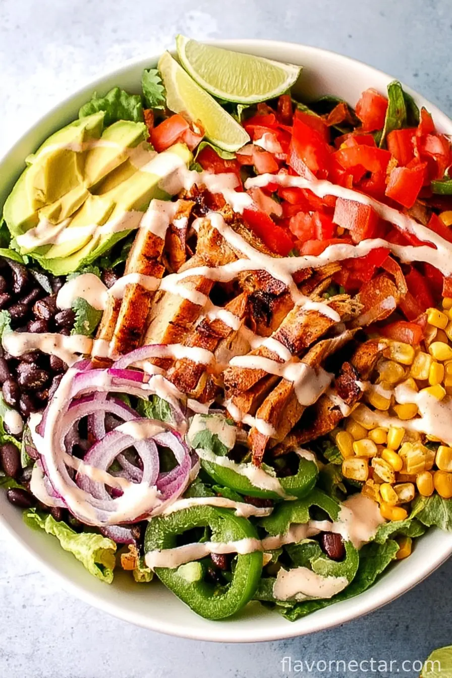 Spicy Southwest Salad (with Spicy Ranch Dressing)