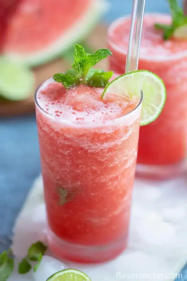 Watermelon Mint Lime Slushies