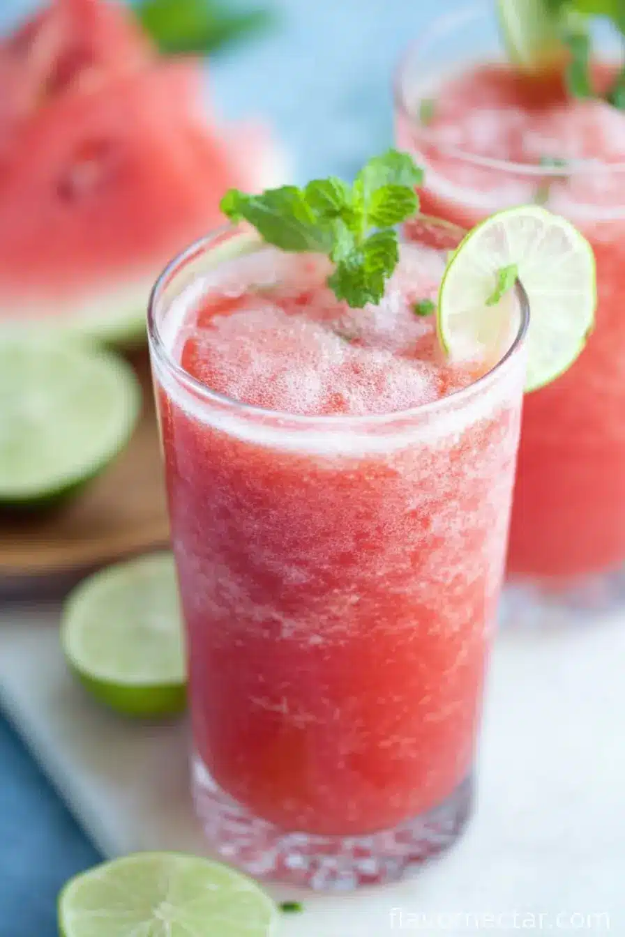 Watermelon Mint Lime Slushies