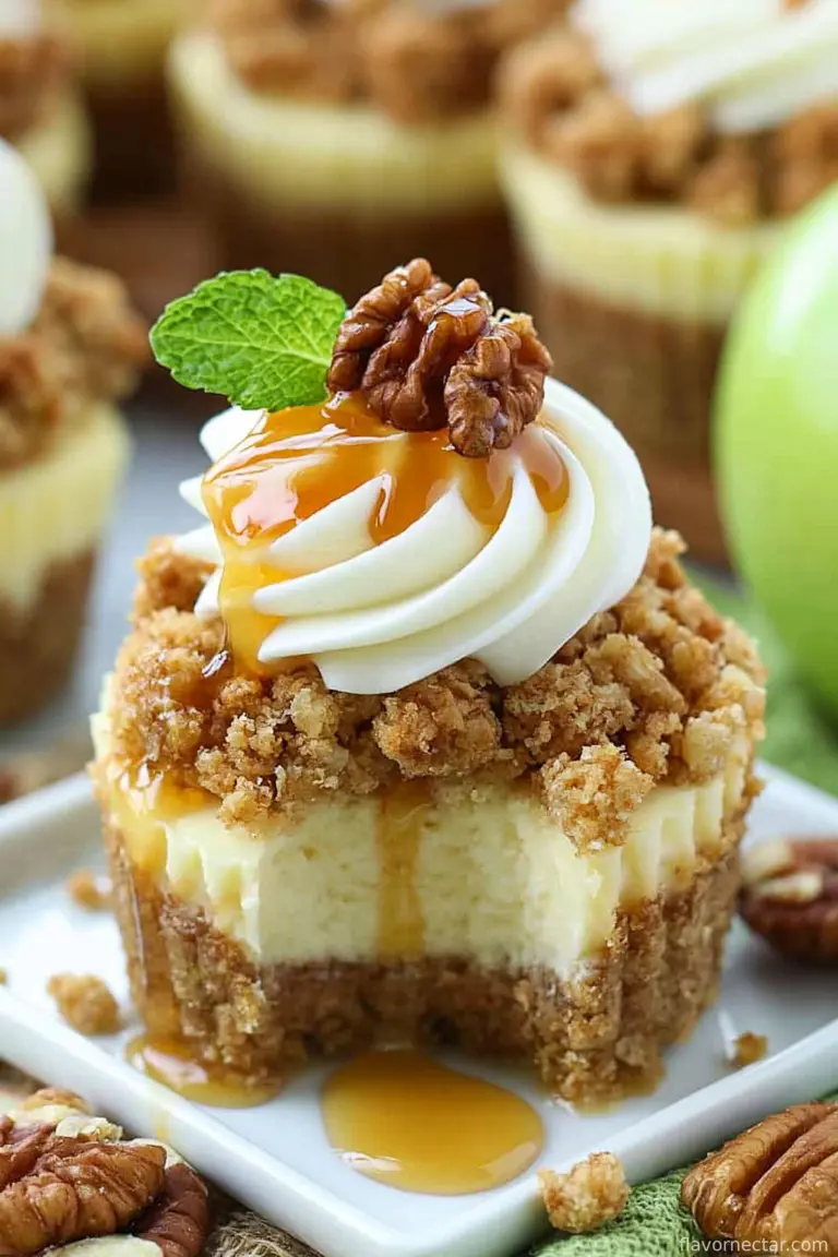Apple Crisp Mini Cheesecakes