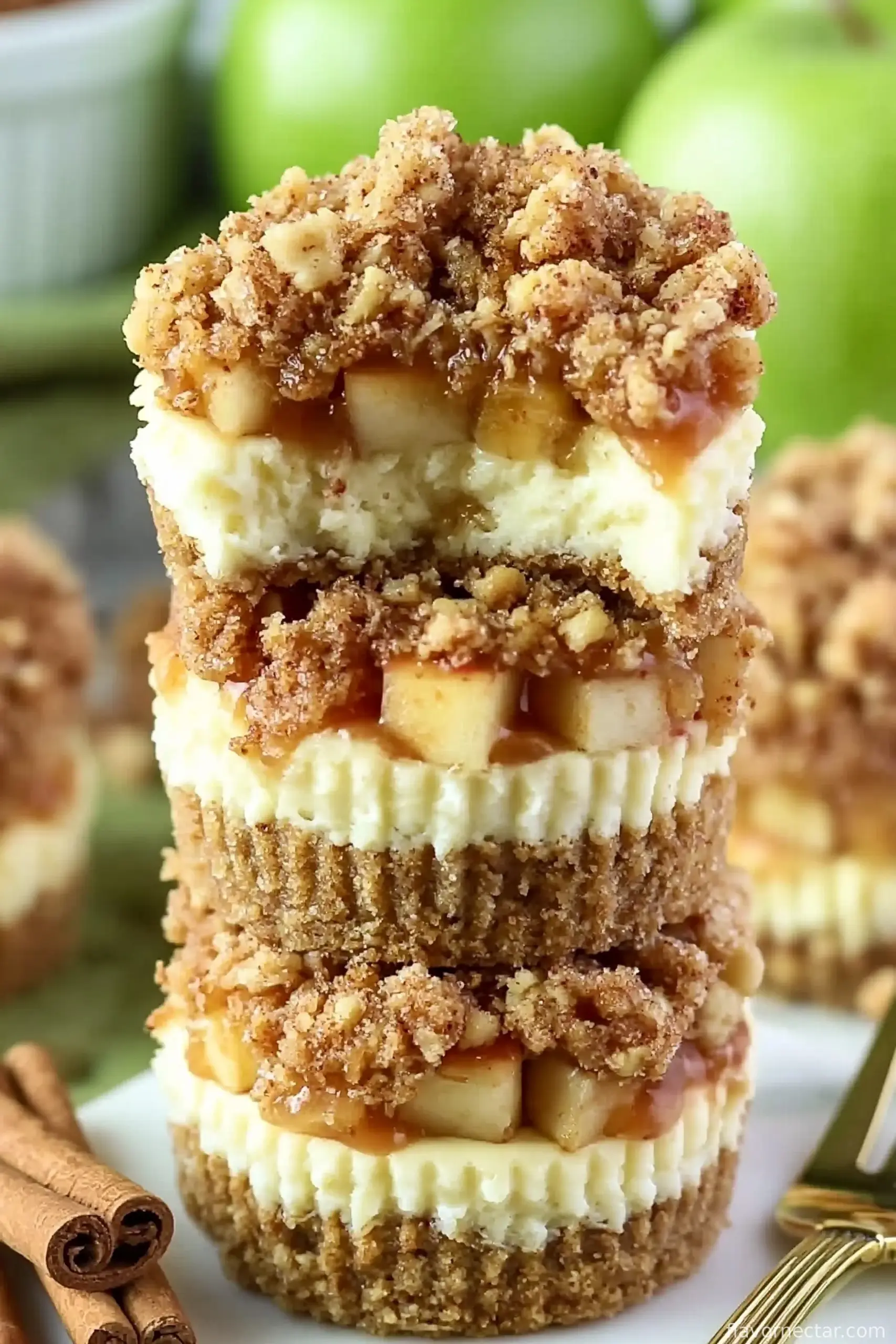 Apple Crisp Mini Cheesecakes