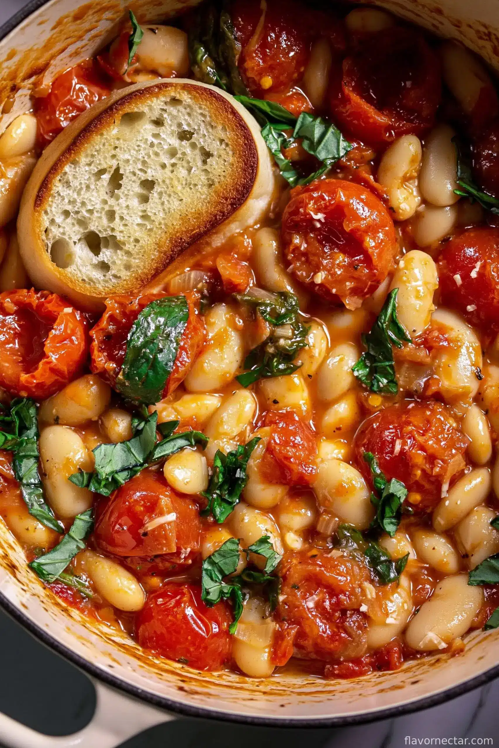 Burst Tomato Basil Butter Beans