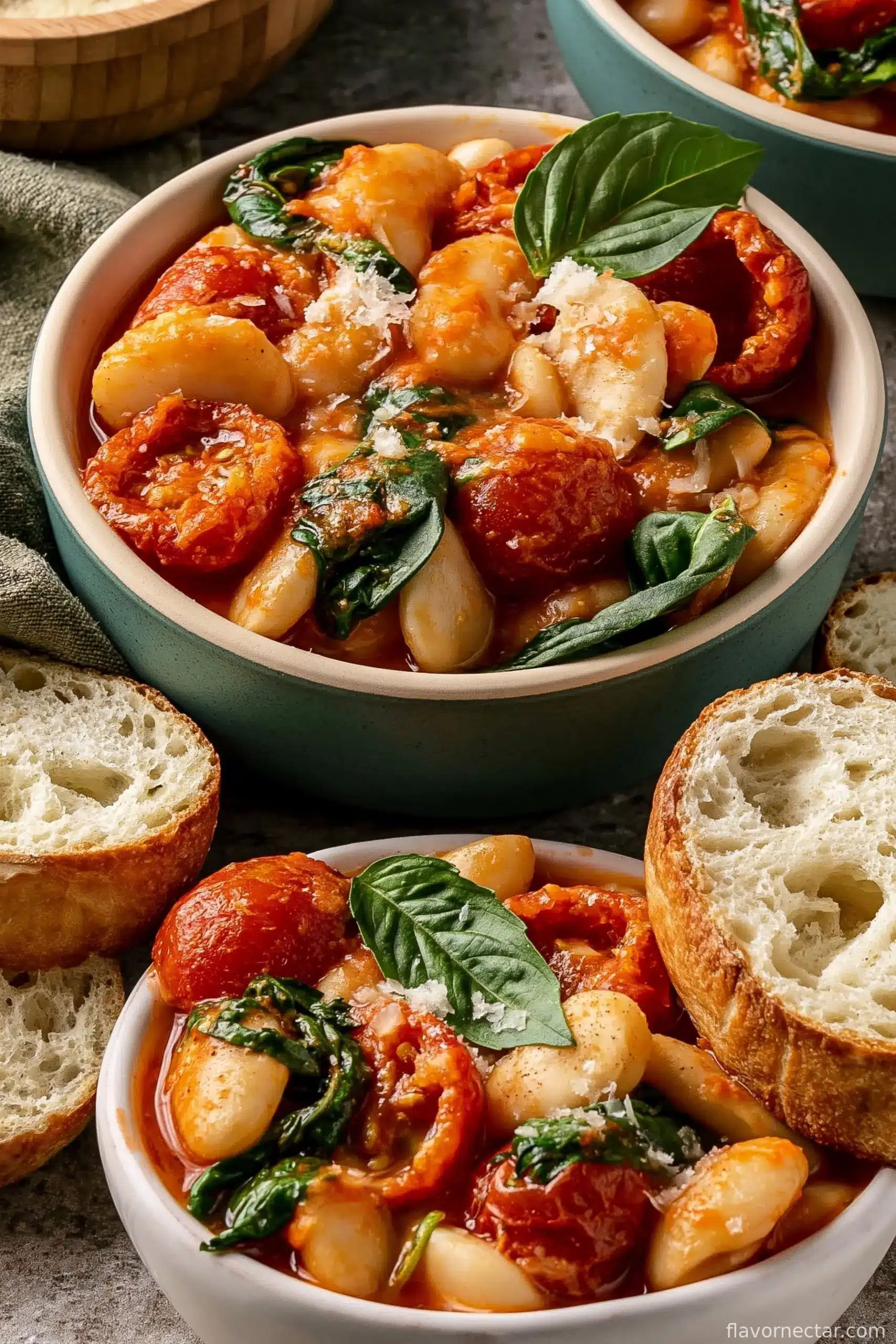 Burst Tomato Basil Butter Beans