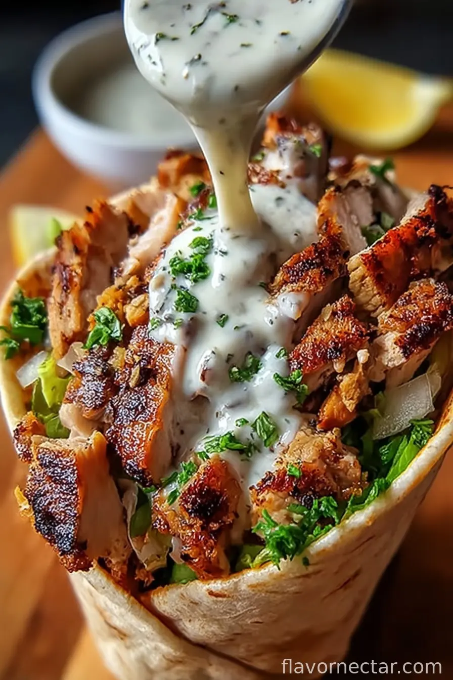Chicken Shawarma with Garlic Sauce Recipe (Easy & Delicious)