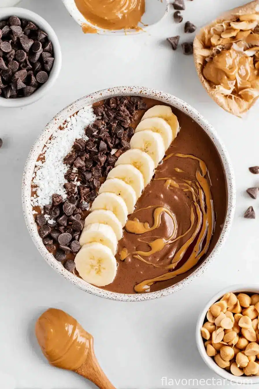 Chocolate Peanut Butter Smoothie Bowl