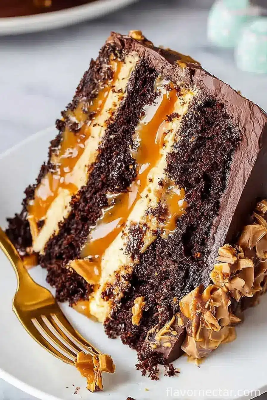 Chocolate Snickers Cake