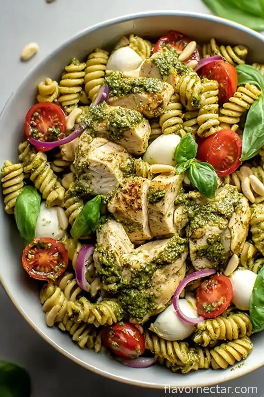 Easy Chicken Pesto Pasta Salad (25-Minutes)