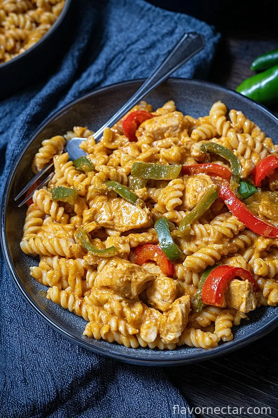 Easy Creamy Chicken Fajita Pasta