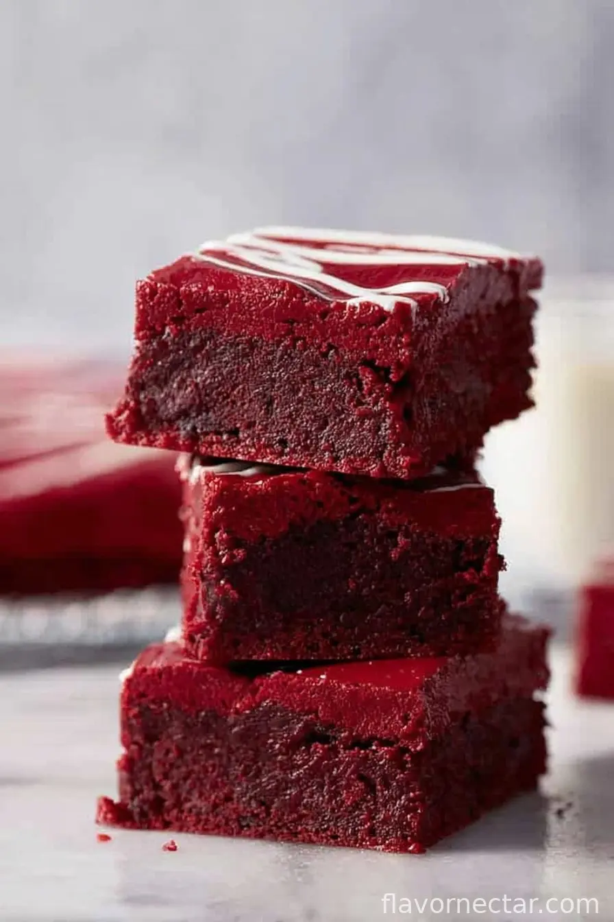 Fudgy Red Velvet Brownies Recipe