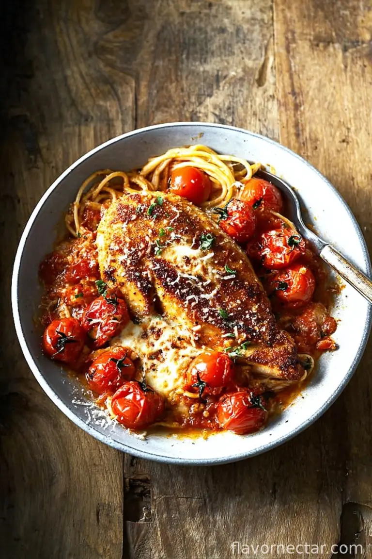 Garlic Tomato Chicken with Mozzarella