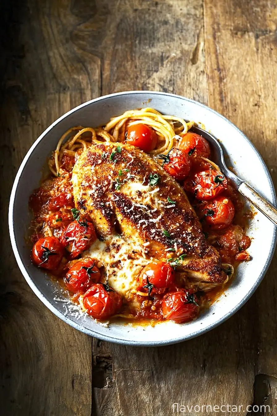 Garlic Tomato Chicken with Mozzarella