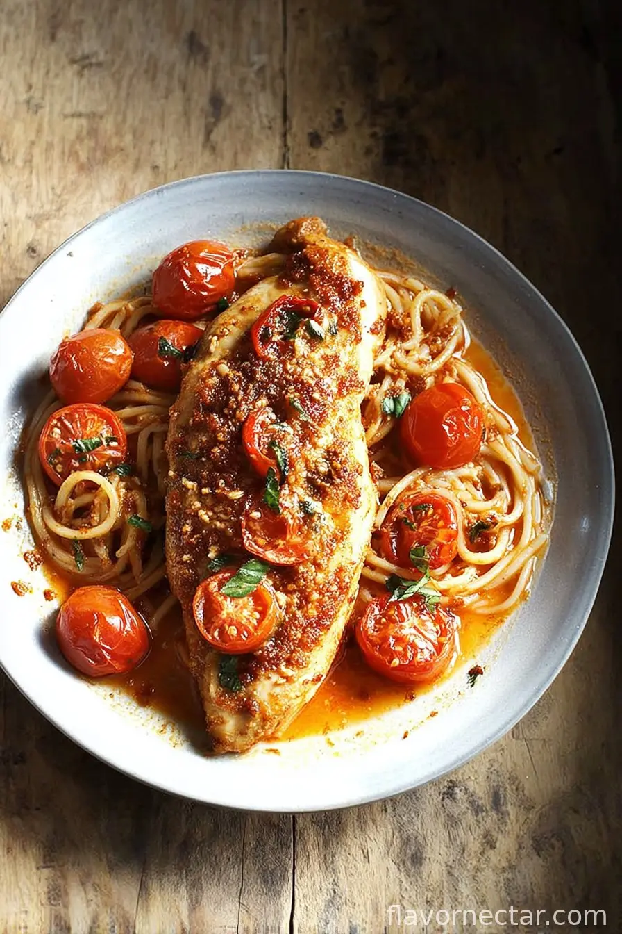 Garlic Tomato Chicken with Mozzarella