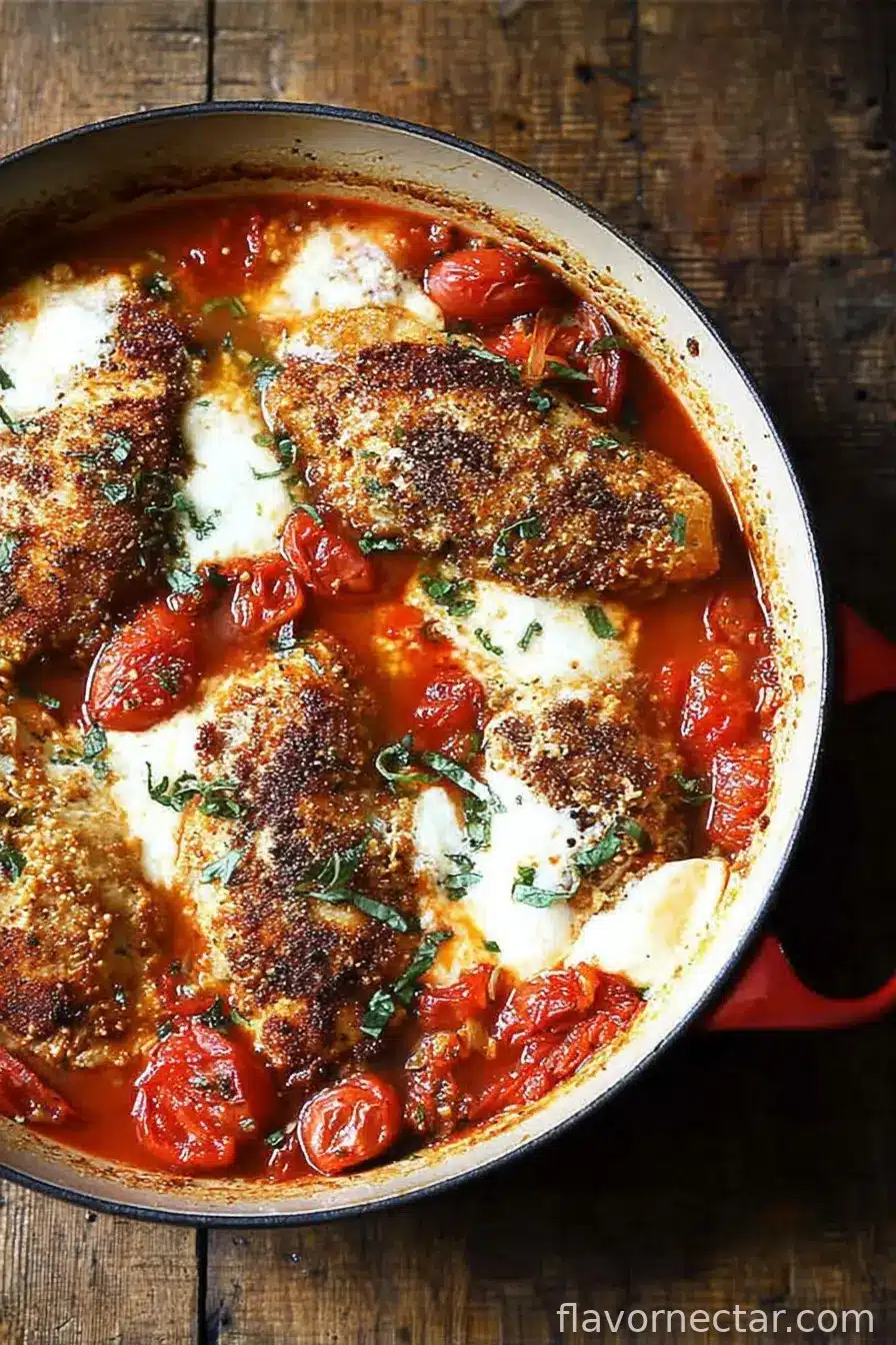 Garlic Tomato Chicken with Mozzarella