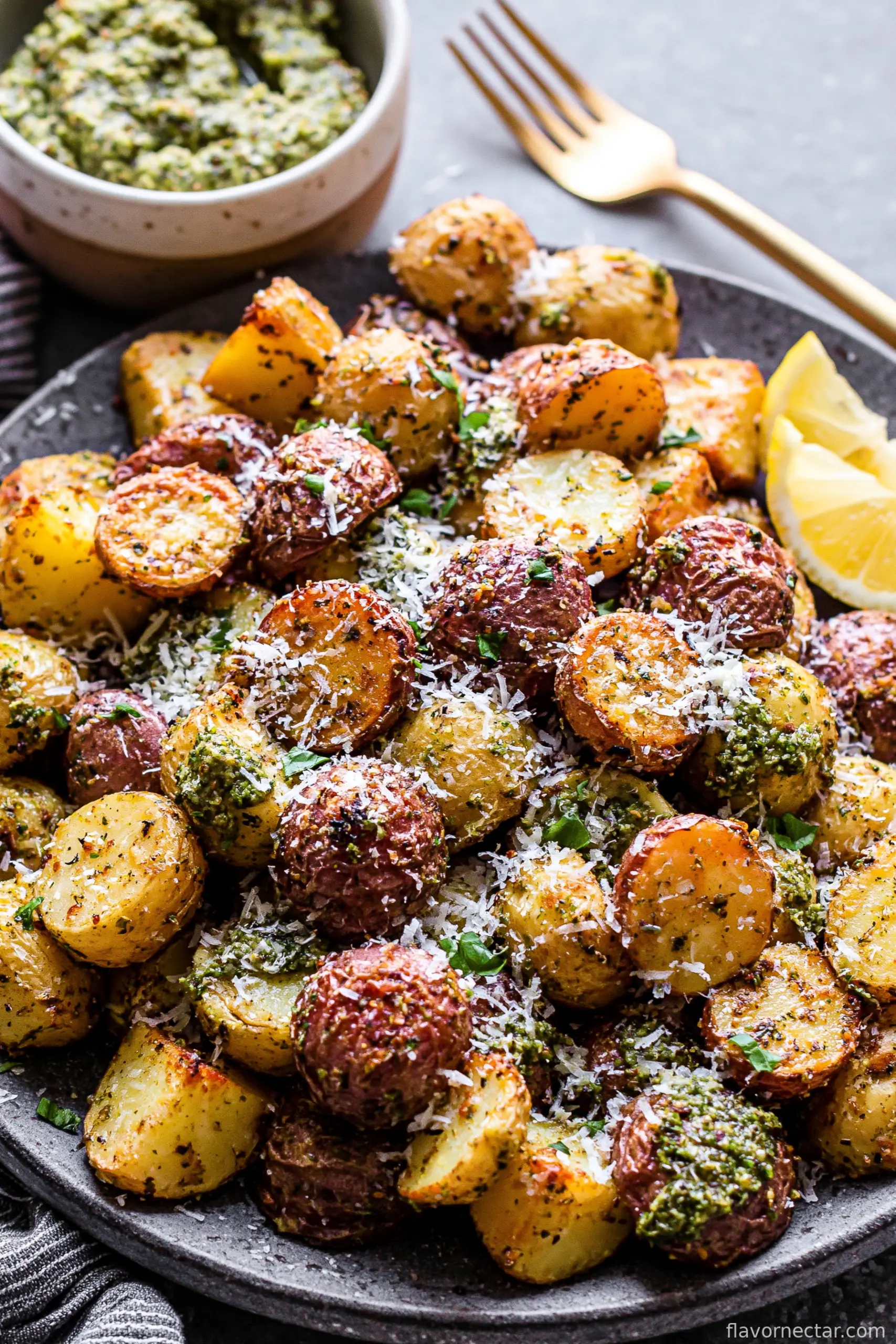 Parmesan Pesto Roasted Potatoes