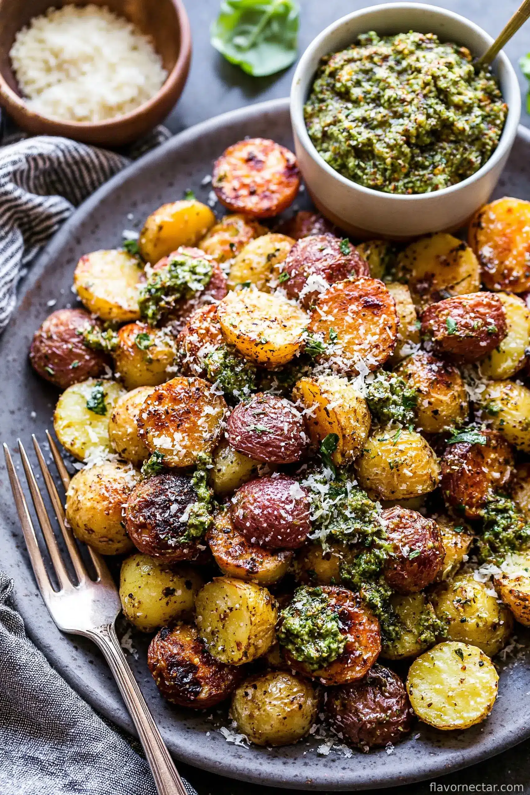 Parmesan Pesto Roasted Potatoes