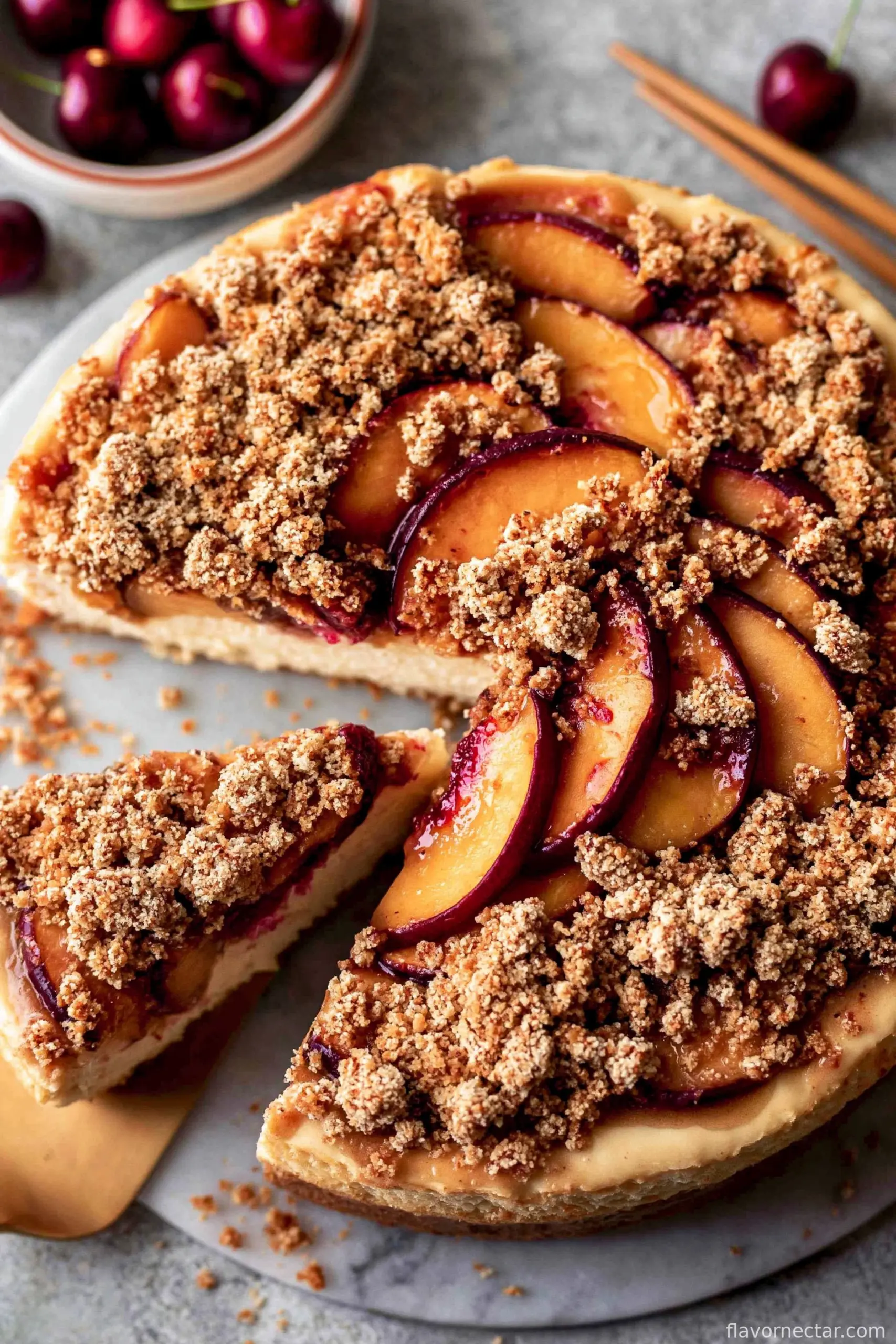 Peach Cobbler Cheesecake