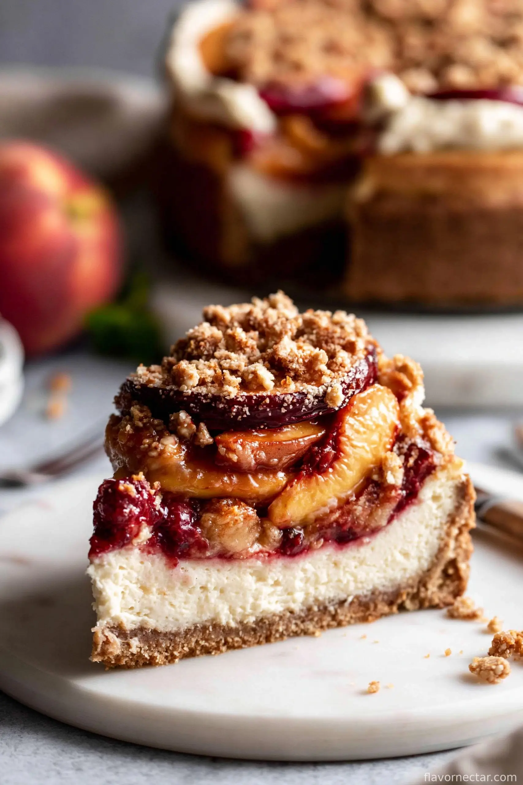 Peach Cobbler Cheesecake