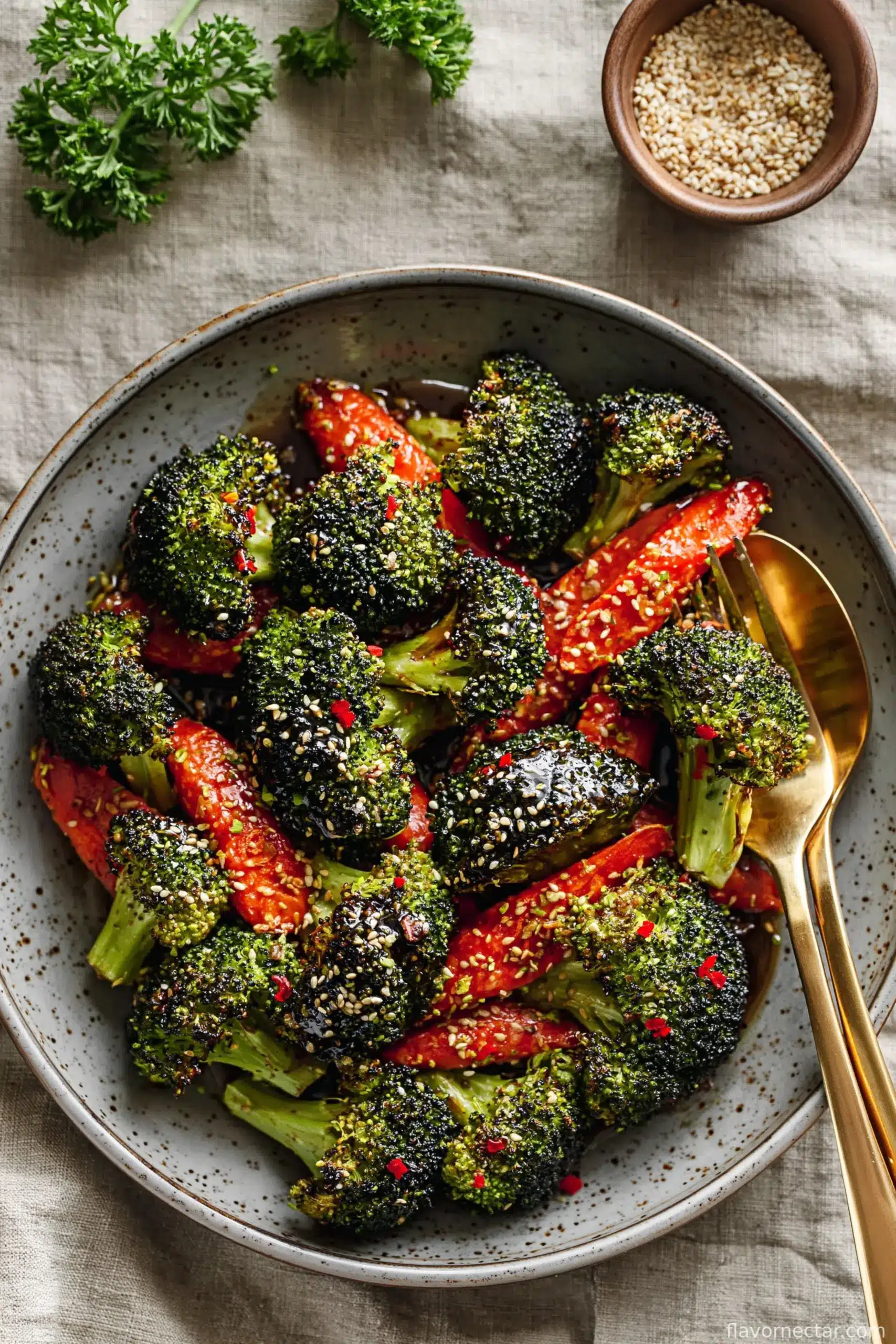 Roasted Broccoli & Carrots (Asian-Inspired)