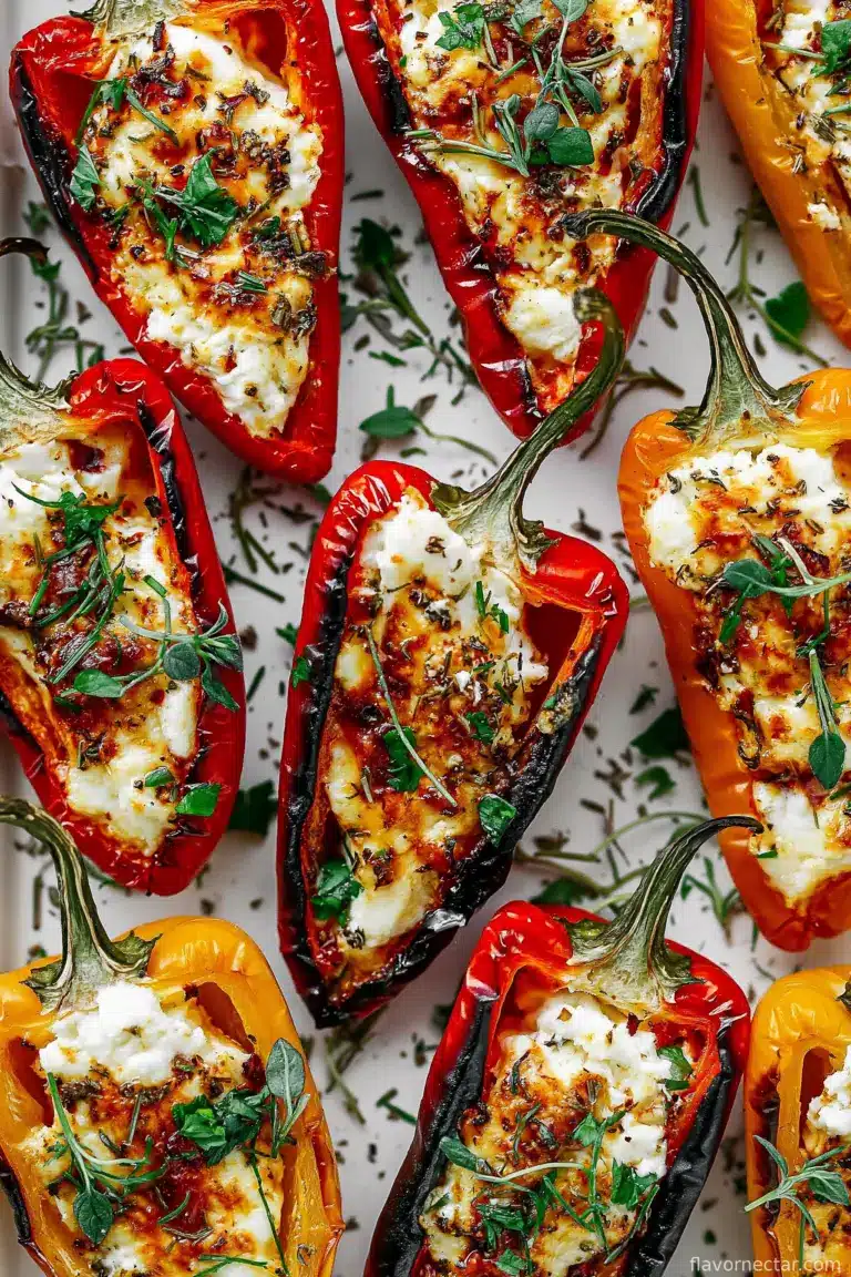 Roasted Goat Cheese Stuffed Mini Peppers