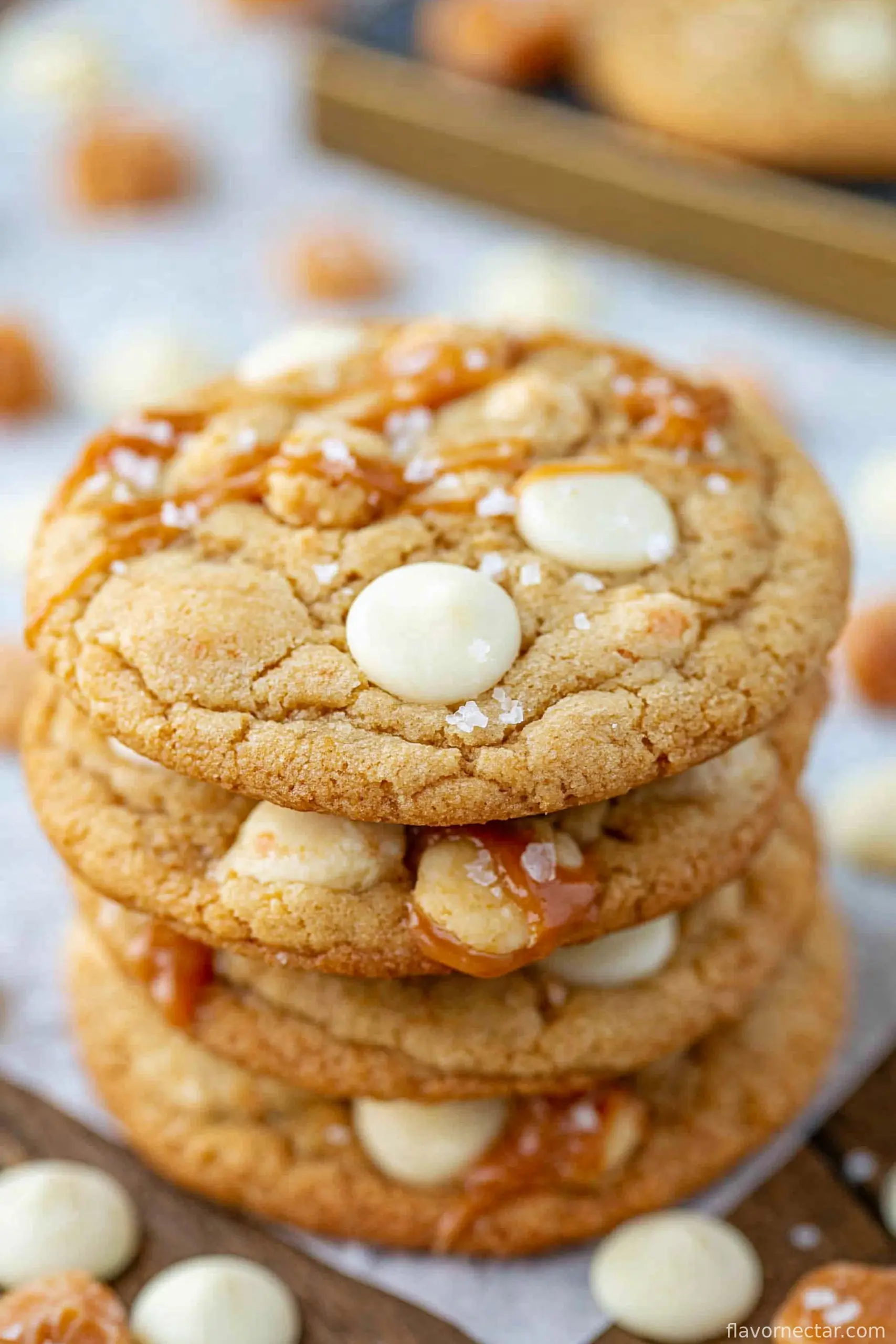 Salted Caramel White Chocolate Cookies