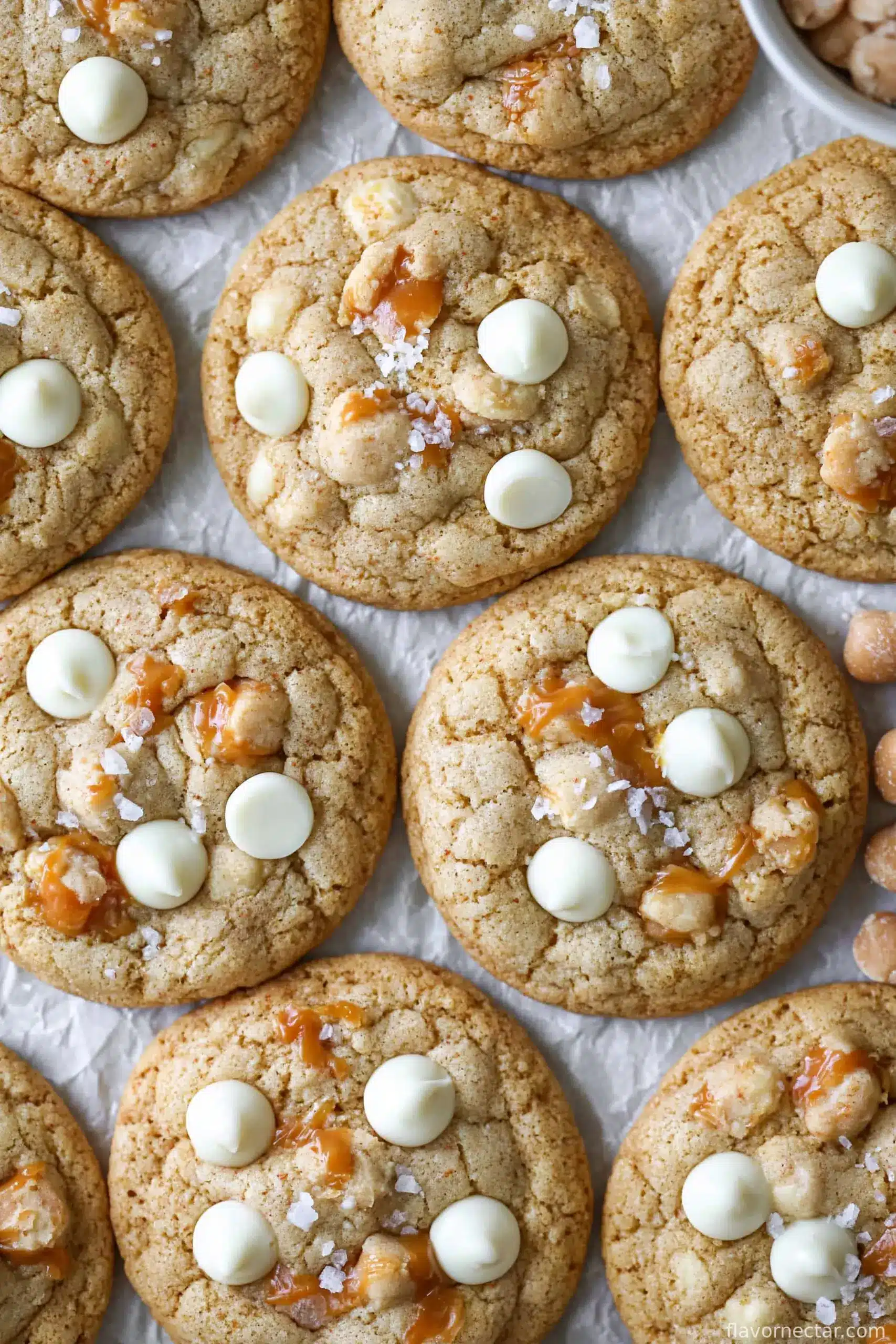 Salted Caramel White Chocolate Cookies
