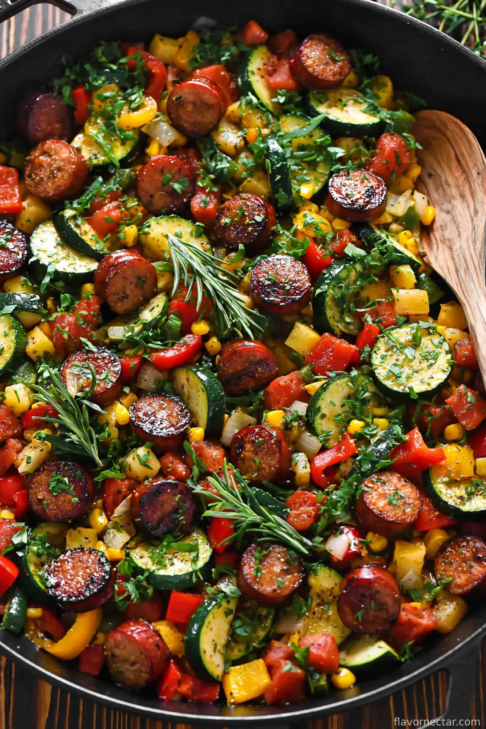 Sausage and Veggies Skillet - 30 Minute, One-Pan Meal