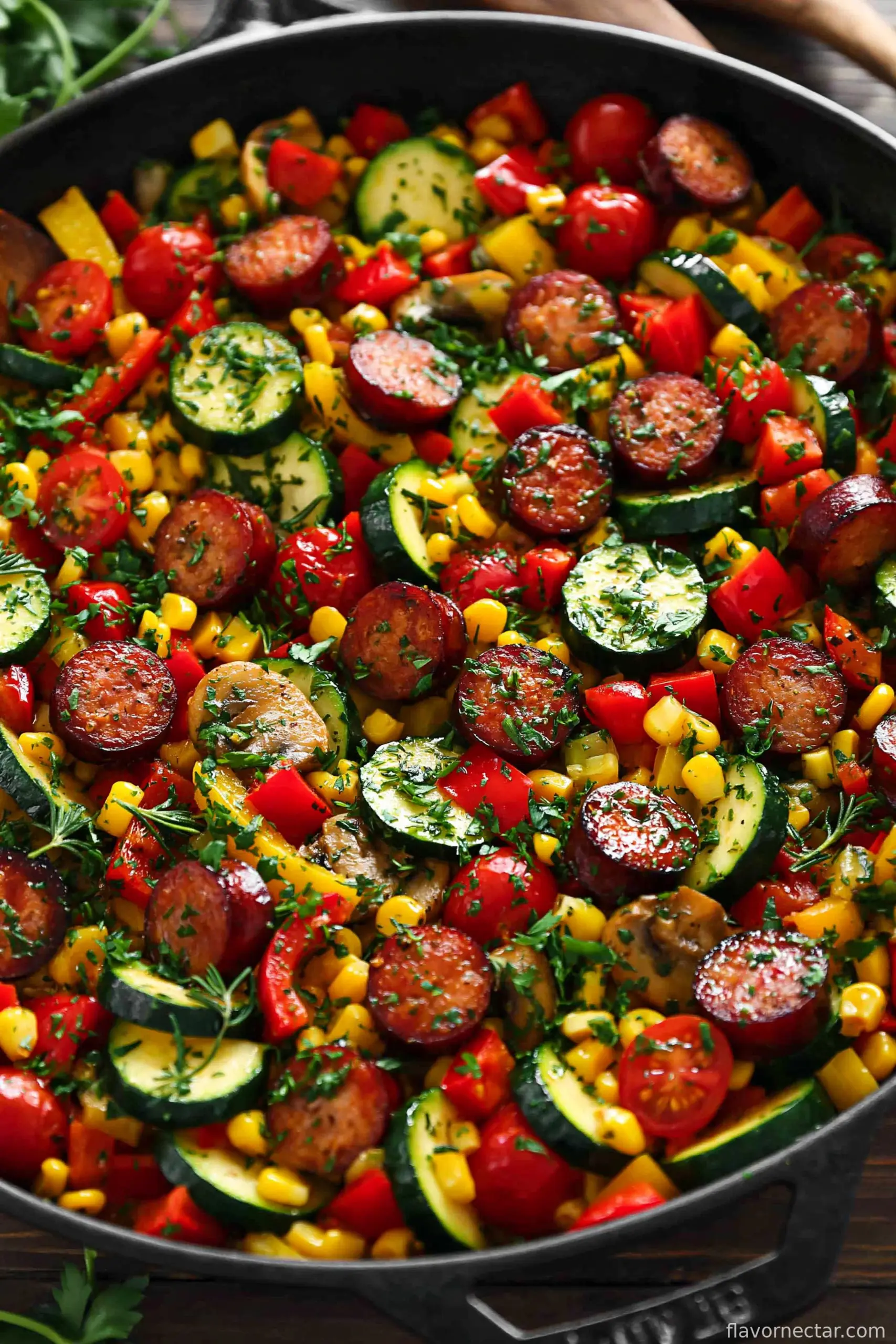Sausage and Veggies Skillet - 30 Minute, One-Pan Meal