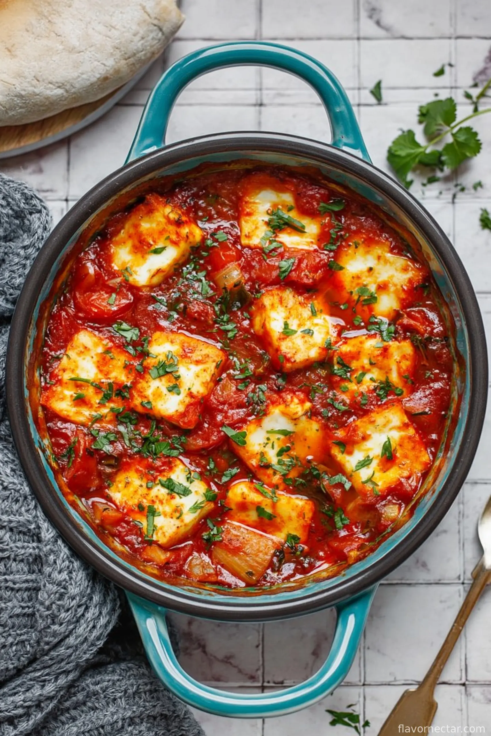 Smoky Tomato & Halloumi Bake