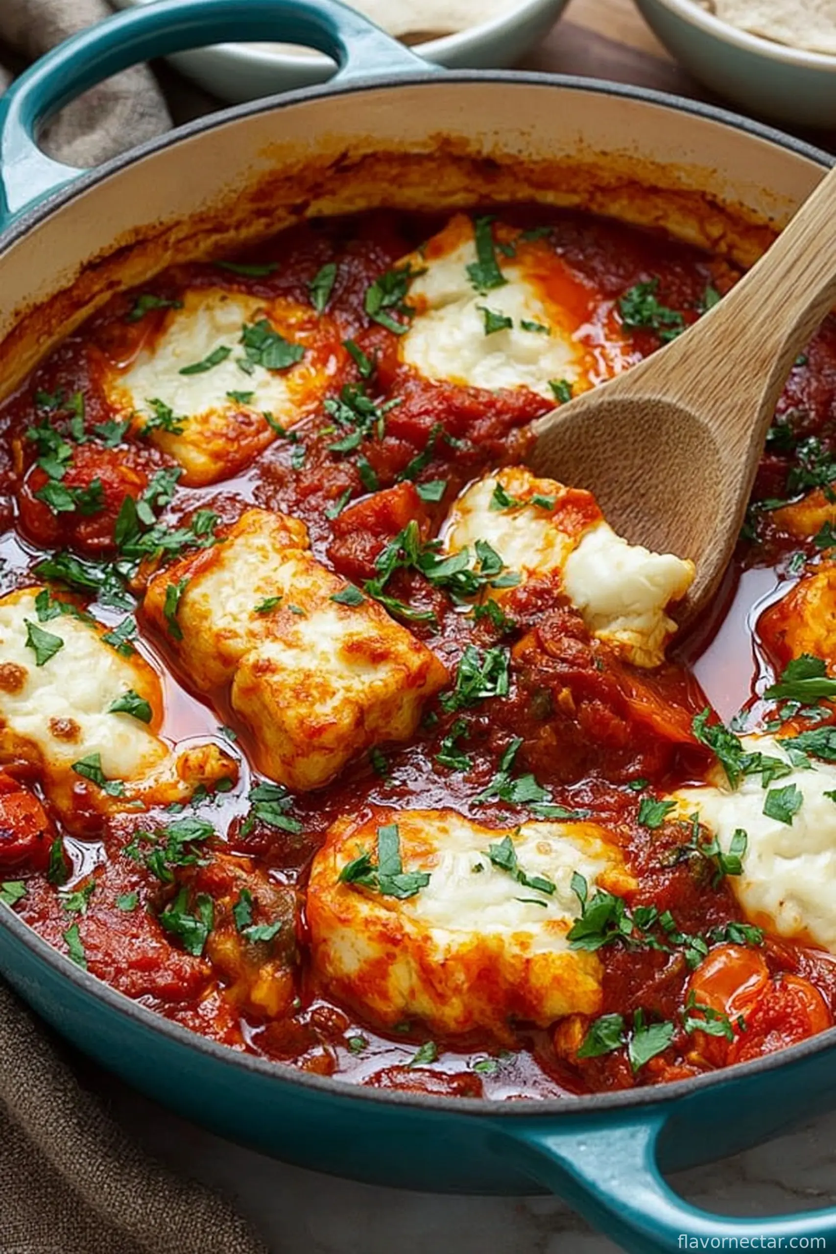 Smoky Tomato & Halloumi Bake