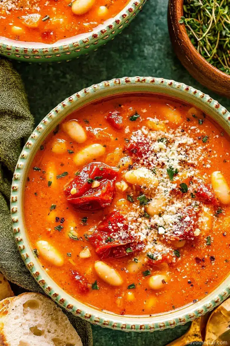 White Bean Soup with Tomatoes and Garlic