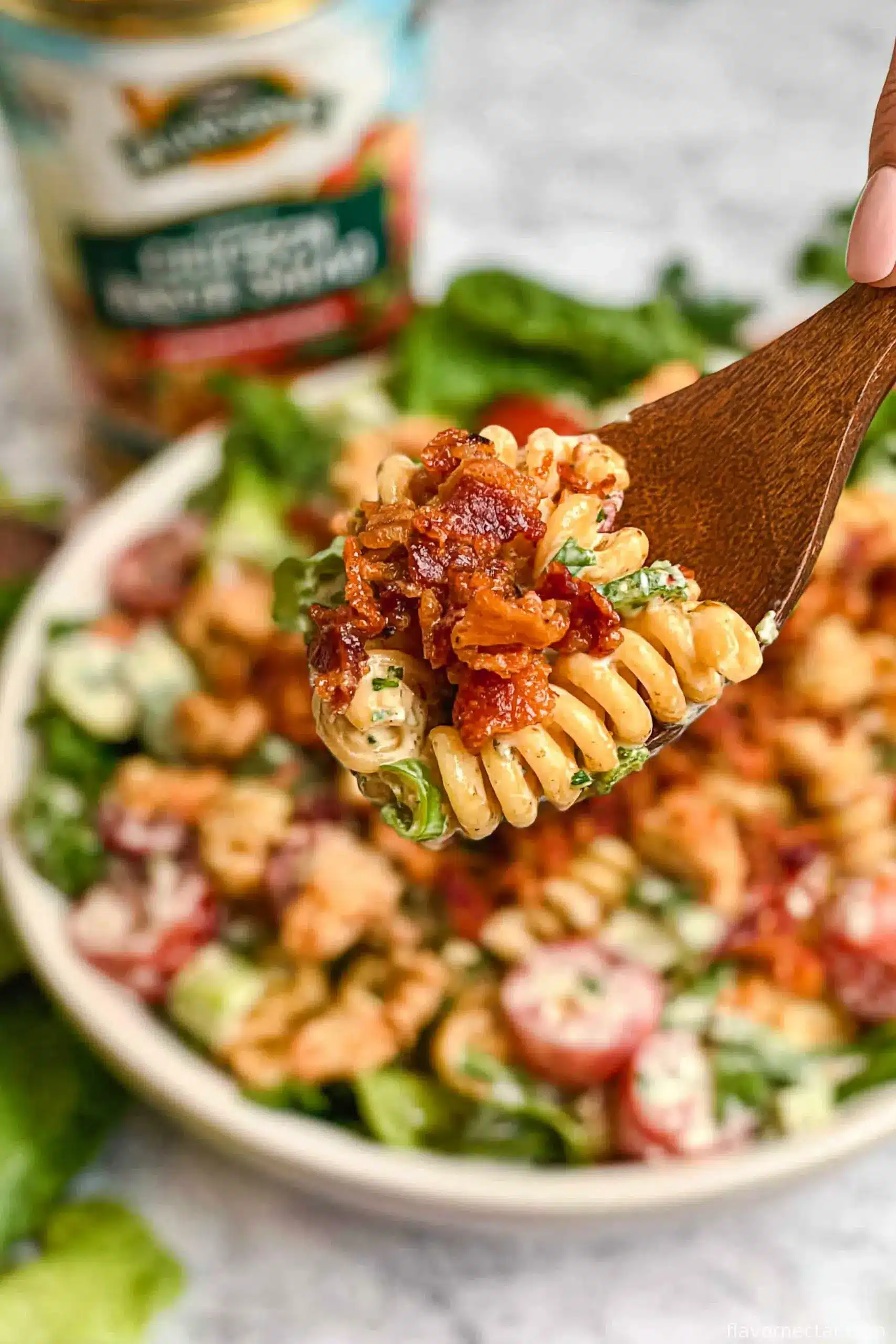 Chicken Bacon Ranch Pasta Salad