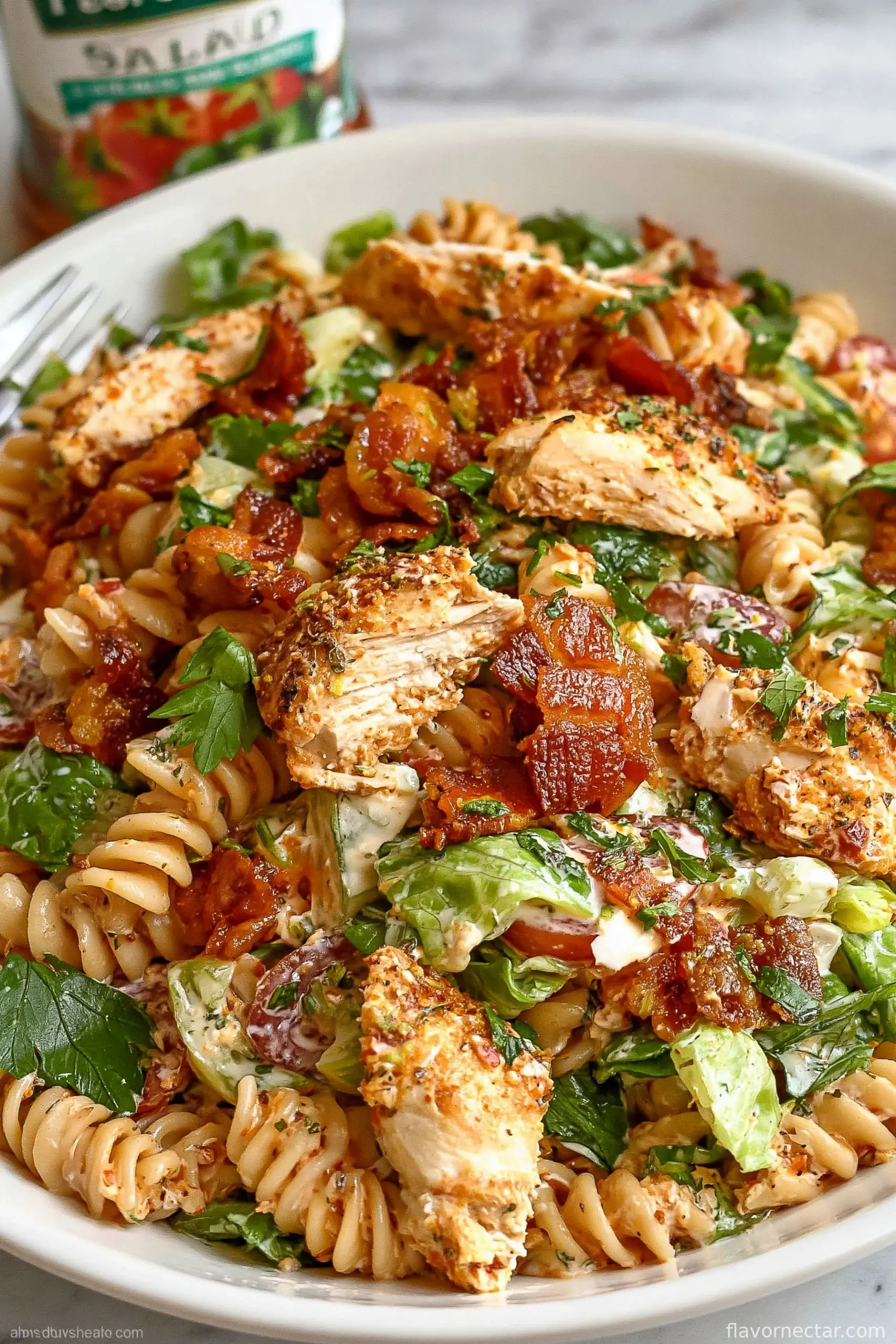 Chicken Bacon Ranch Pasta Salad