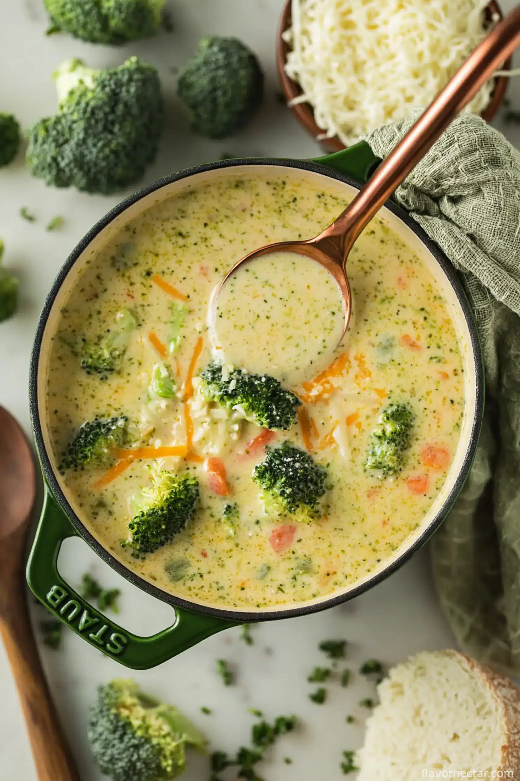 High Protein Broccoli Cheddar Soup