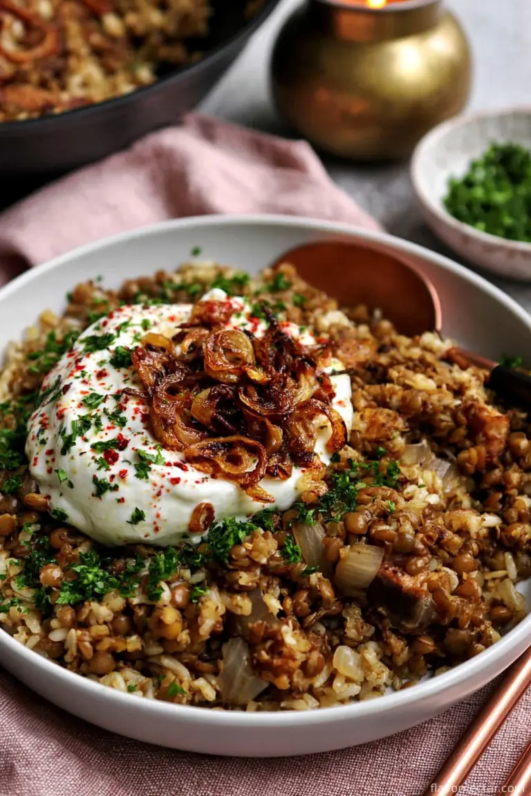 Mujadara | Lebanese Lentils and Rice