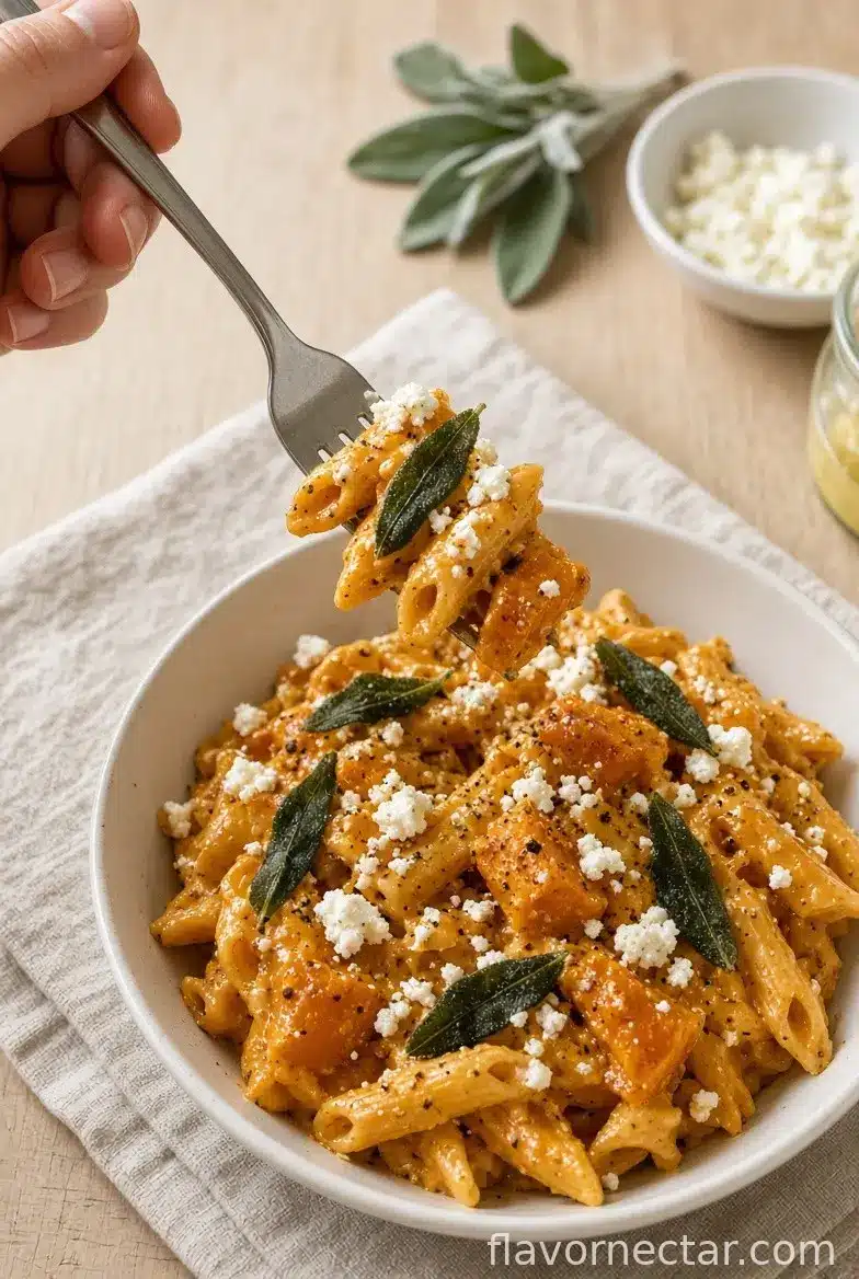 Creamy Pumpkin Feta Pasta